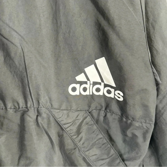 Adidas Women's You got You Hooded Windbreaker Size Medium Black Cinch Waist - Picture 11 of 15
